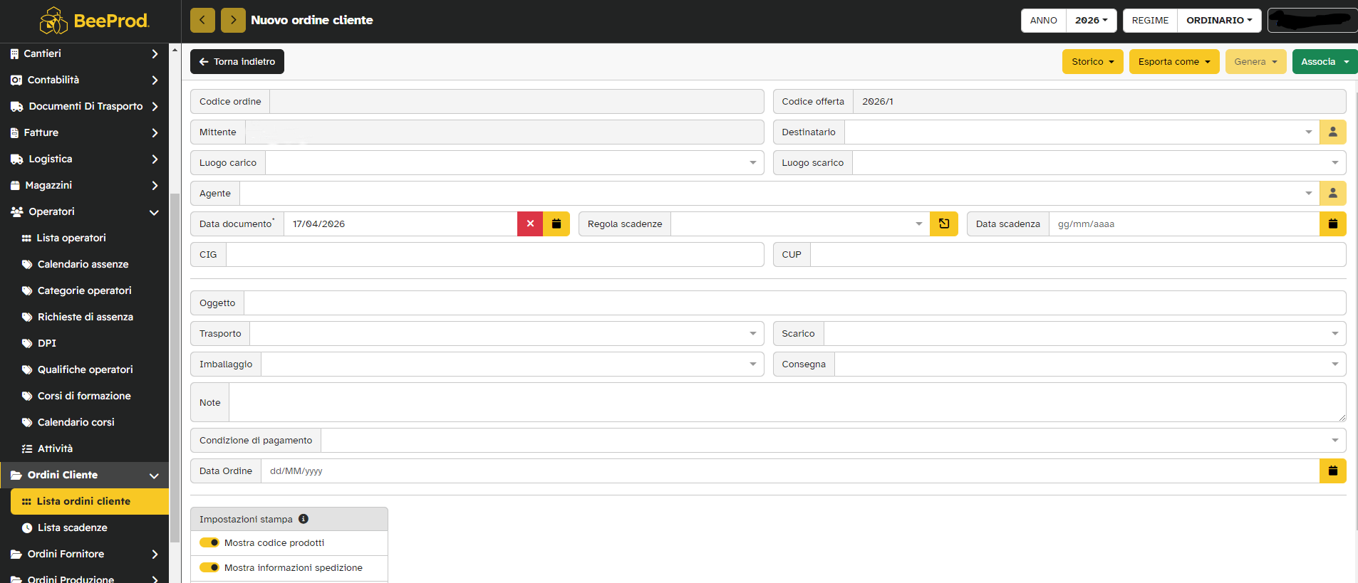 Demo software BeeProd